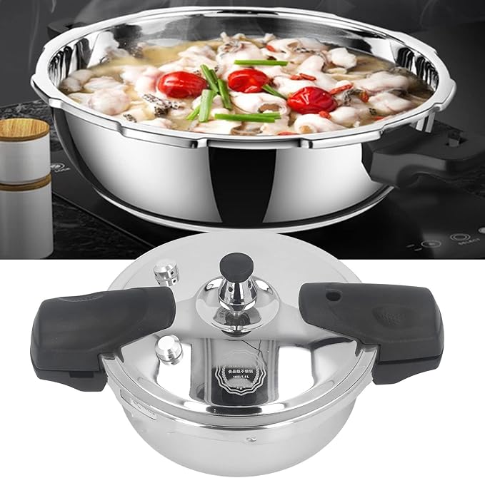 High Hardness Stainless Steel Mini Pressure Cooker Explosion 1.8L Proof 1.8 Liter Oyster Fish Pot For Gas Stove Induction Home