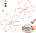 iPROTECT - Stack Expert | Multi-Purpose BPA-Free Silicone Pans & Pots Protector. Set of 2. Trivets for All Cookware Sizes, Protects Coating & Scratches, Dishwasher Safe (Sakura Pink, L)
