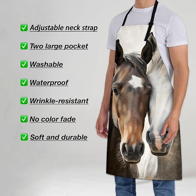 Octopus Apron for Women Men 28x33in, Kitchen Chef Aprons with 2 Pockets, Polyester, Underwater Octopus Apron