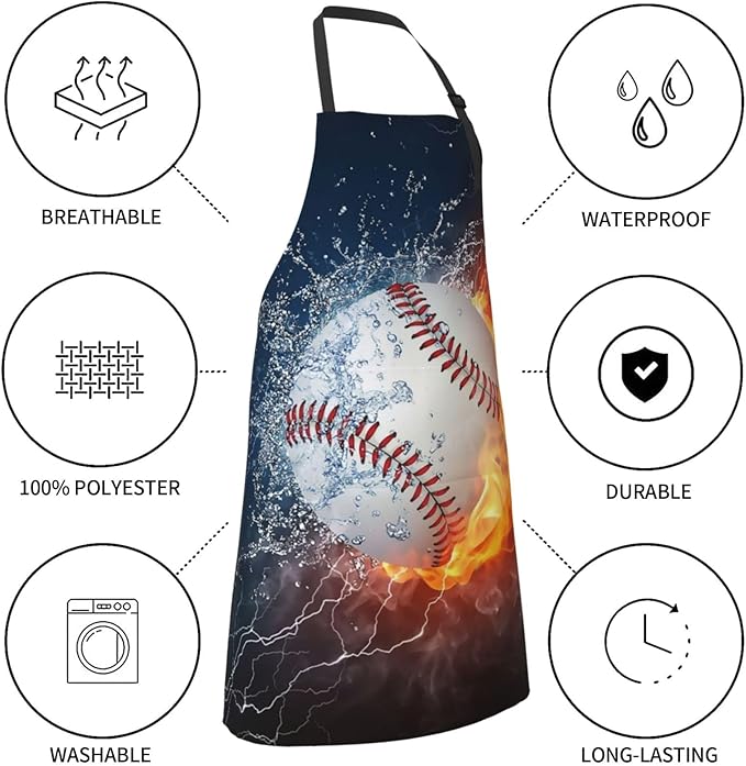 Apron Bib with 2 Pockets and Adjustable Neck Waterproof Kitchen Cooking Gardening Chef Aprons for Women Men