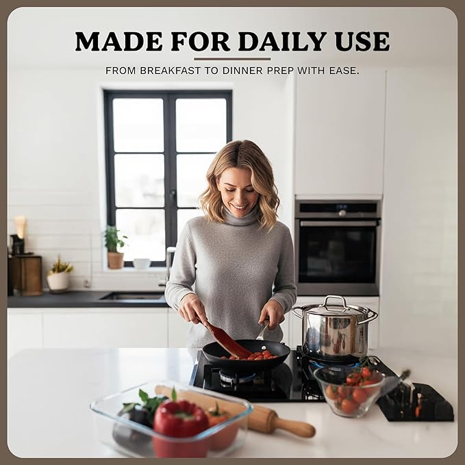 Wooden Spurtle Set – 5 Pcs Acacia Spurtle Spatula for Cooking - Natural Surtle Kitchen Tools for Nonstick Cookware, Salad Mixing, Serving & Stirring