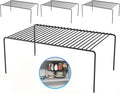 Large(15.7 x 9.4 inch)Black Cabinet Storage Shelf Rack Set of 4, Rustproof Metal Wire Kitchen Counter Organizers and Storage, Spice Organization for Cabinet, Plate, Dish, Pantry, Bathroom, Fridge