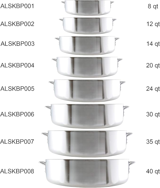 Thunder Group 14 Quart Aluminum Braiser with Lid