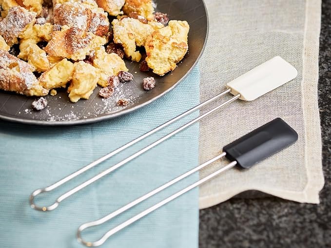 Rosle Stainless Steel & Silicone Flexible Spatula, 10-inch,White