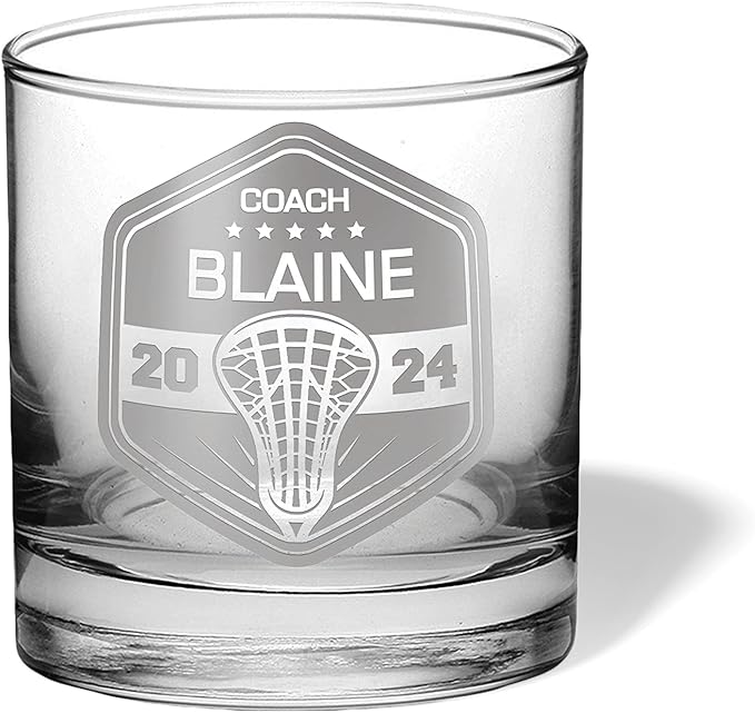 Personalized Lacrosse Coach gift - Coaches gift, Lacrosse, LAX, Lacrosse Coach, Beer glass, Coach gift, Lacrosse coach Gifts, Football Coach, Lax Coach (Lacrosse, Single Whiskey Gift Box)