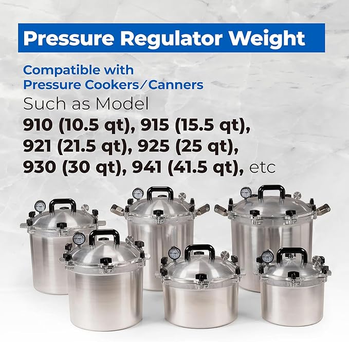 ANTOBLE Pressure Regulator Weight Compatible with All American 10.5qt 15.5qt 21.5qt 25qt 30qt 41.5qt Pressure Cooker Canner - Part of the Automatic Pressure Control (910, 915, 921, 925, 930, 941)