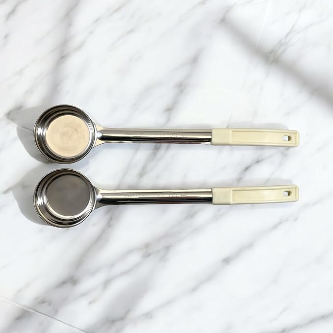 3 Ounce Solid Stainless Steel Portion Control Ladle Spoon for Measuring and Serving; Commercial Grade Serving Scoops [Pack of 12]