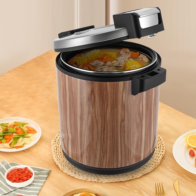 24.3qt/23L Commercial Rice Warmer, 110W Electric Adjustable Temperature Soup Warmers Non-Stick Pot Sushi Rice Warmer for Restaurant Party Family, Warm Function Only, NOT Cooker