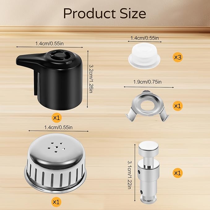 Pressure Cooker Steam Release Valve Replacement Kit - With Float Valve and Silicone Anti-Block Cover for Instant Pot 3/5/6/8 Qt Models