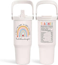 Teacher Appreciation Gifts, Teacher Tumbler 30oz, Stainless Steel Insulated Tumblers Coffee Travel Cup with Handle & Flip Straw, Best Teachers Gifts from Student for Birthday Christmas Graduation