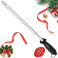 Honing Steel Knife Sharpening Rod 12 inches, Premium Carbon Steel Knife Sharpener Stick, Easy to Use Honer for Knives and Rod Sharpeners - Daily Maintenance