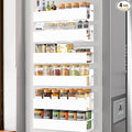 Magnetic Spice Rack Organizer for Fridge Seasoning Organizer for Kitchen storage with Screw Magnetic Shelf for Refrigerator and Oven (6pack-White)