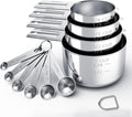 TILUCK Stainless Steel Measuring Cups & Spoons Set, Cups and Spoons,Kitchen Gadgets for Cooking & Baking (10)