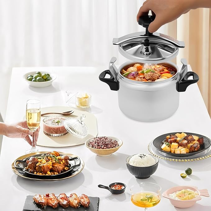 3.17Qt Stainless Steel Pressure Cooker Aluminum Explosion-Proof Pressure Cooker Family Small Mini Cooker for Cookware Pots and Pans, Kitchen