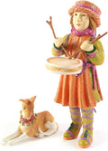 MACKENZIE-CHILDS Patience Brewster Nativity Figurine, Christmas Nativity Home Decor, Little Drummer Boy and Dog