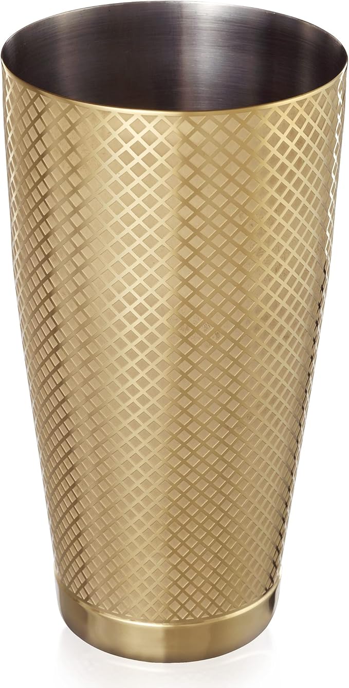 Barfly 28 oz. Diamond Lattice Shaker, Gold Plated