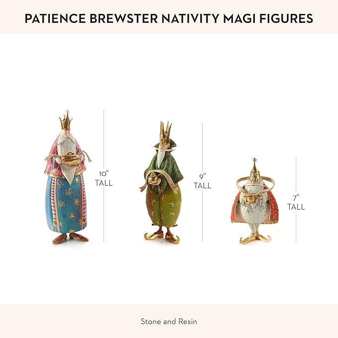 MACKENZIE-CHILDS Patience Brewster Nativity Figurine, Christmas Nativity Home Decor, Magi