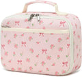 Bluboon Kids Girls Lunch Bag Insulated Lunch Box for school Corduroy Lunch Cooler Organizer School Kids Lunch Tote