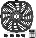 Air Fryer Replacement Parts for Gourmia 7QT GAF798 GAF716 Air Fryer, Food Grade Nonstick 8.97''*8.97'' Accessories Rack Tray Grill Pan Grill Plate Crisper Plate, Dishwasher Safe