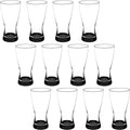 DISCOUNT PROMOS Pilsner Glasses 13.25 oz. Set of 12, Bulk Pack - Made in the USA, Perfect for Hotels, Restaurants, Bars and Even Party Favors - Black