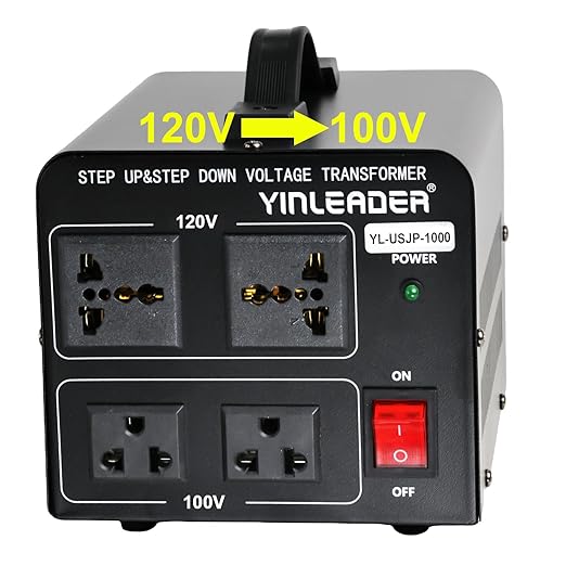 Yinleader 1000W US 120V to 100V JP Japan Voltage Converter Step Down/Up Transformer Ideal for Japanese Turntable/Rice Cooker/Mochi Maker/Player/Cassette Deck/Heater/dehumidifier/Slot Machine, etc.