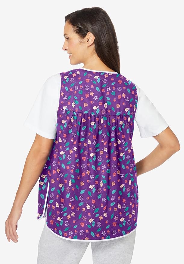 Only Necessities Plus Size Snap-Front Apron