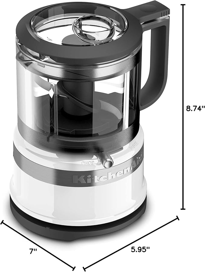 KitchenAid KFC3516WH 3.5 Cup Food Chopper, White