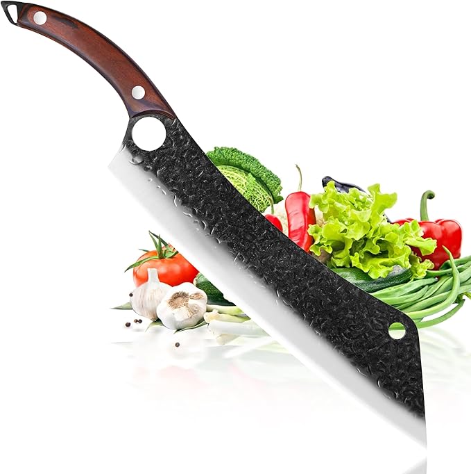 XYJ 12 Inch Extra Long Chef Knife Full Tang Razor Sharp Watermelon Slaughter Knives (Style4)