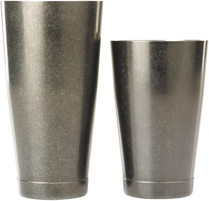 Barfly Cocktail Tin, Set (18 oz and 28 oz), Vintage Black