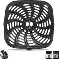 Air Fryer Replacement Parts for Gourmia GAF856 GAF826 Air Fryer, Nonstick 9.8''*9.8'' Square Air Fryer Accessories Rack Tray Grill Pan Grill Plate Crisper Plate Gourmia 8QT Air Fryer