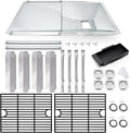 Grill Drip Pan Kits for Nexgrill 720-0830X Replacement Parts, Adjustable Grease Tray with Catch Pan, Cooking Grid Grates, Heat Plates Flame Tamer, Burner and Igniters for Nexgrill 4 Burner 720-0830X.