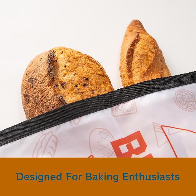 2 Pack Reusable Bread Bags for Homemade Bread，Sourdough Baking Supplies，Freezer Bread Storage Bag, Zipper Storage Container for Homemade Sourdough Bread Loaf