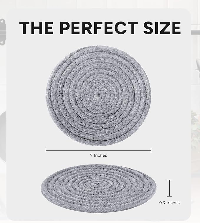 Trivets for Hot Dishes Set of 3, Trivets for Hot Pots and Pans, Heat-Resistant Pot Holders, Stylish Coasters, Perfect for Your Kitchen