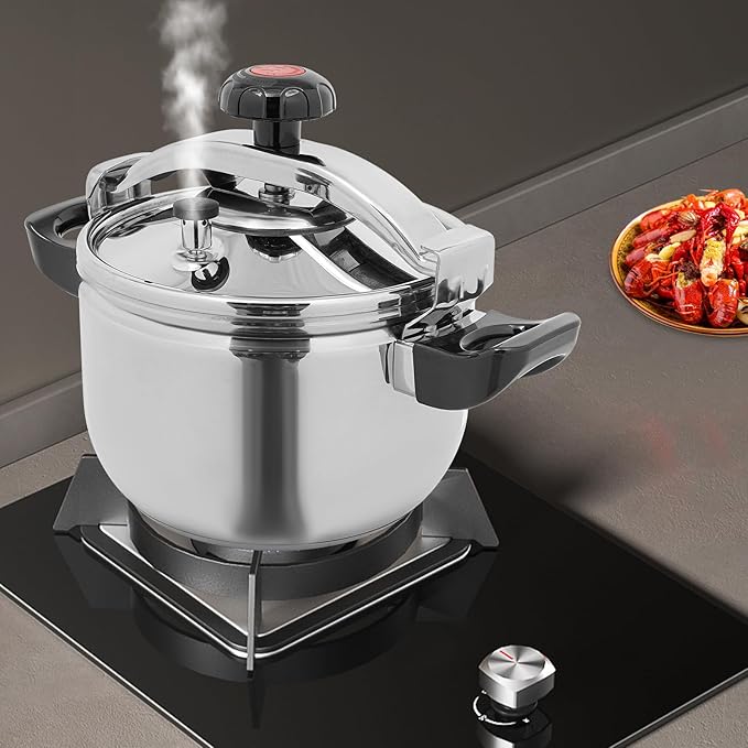 Pressure Cooker Stainless Steel, Commercial Stove Top Pressure Cooker Pot Used for Pressure Foodie or Steaming Instant Fast Cooking Pot