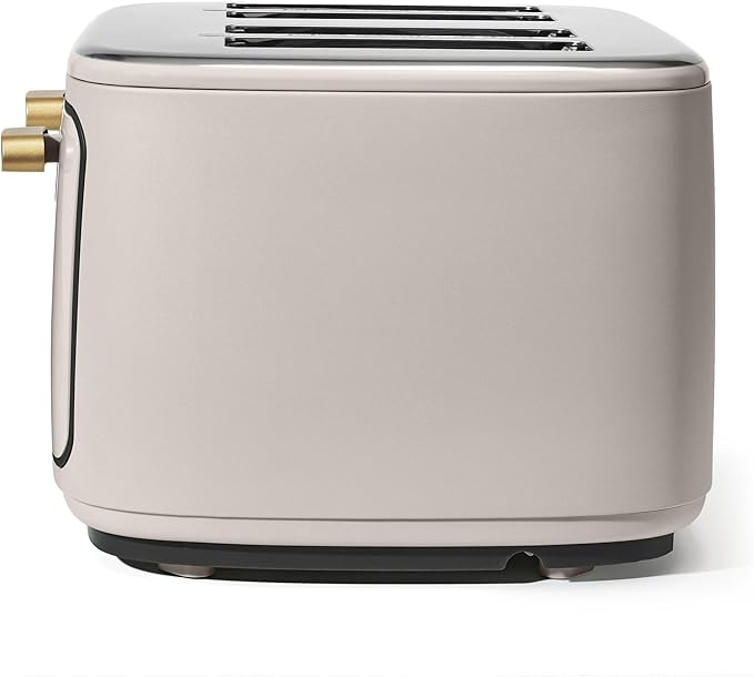 Beautiful 4 Slices Toaster with Touch-Activated Digital Display, Extra Wide Self-Adjusting Slots, Adjustable Shade Control, by Drew Barrymore (Porcini)