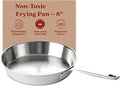 Alva Maestro Stainless Steel Frying Pan 8" - Oven Safe and Made without PFAS, PFOA & PTFE - Induction and All Stovetop Compatible with Even Heat Distribution