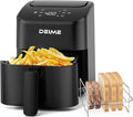 DEIME Air Fryer, Small Digital 2.8 Qt Airfryer Space Saving Compact, Bake, Reheat, Roasts for Quick Easy Meals, Mini Compact & Quiet, Nonstick & Dishwasher Safe Basket (Black+TR)