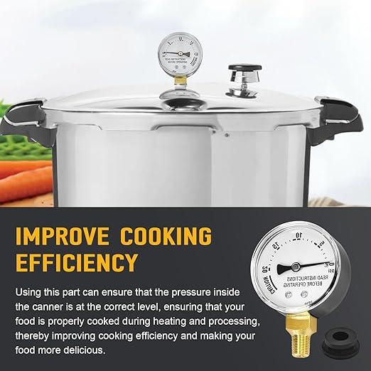 85729 Pressure Canner Steam Gauge Replacement for Presto Pressure Cooker Gauge Parts Fits Models 0175002 0175003 0175004 0178002 0178003 0178004 Pressure Canner Gauges