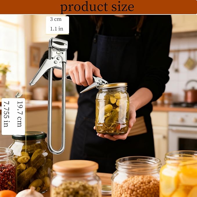 Adjustable Stainless Steel Jar Opener, Manual Jar Openers for Seniors, Gripper Tight Lid Openers, Stainless Steel Can Opener Bottle Gripper Household Kitchen Tool for Various Lid (3 PCS)
