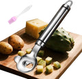 Stainless Steel Nopales Peeler Tool - Cactus Spine Remover with Lwith Comfort Grip Handle for Effortless Peeling, Minimizes Waste Home Kitchen, Restaurant & Outdoor Use