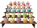 5 Tier Wood Cupcake Stand, Perfume Organizers, Cologne Organizer for Men, Display Risers for Dessert, Spice, Candles, Matcha Station, No Tools Required to Install