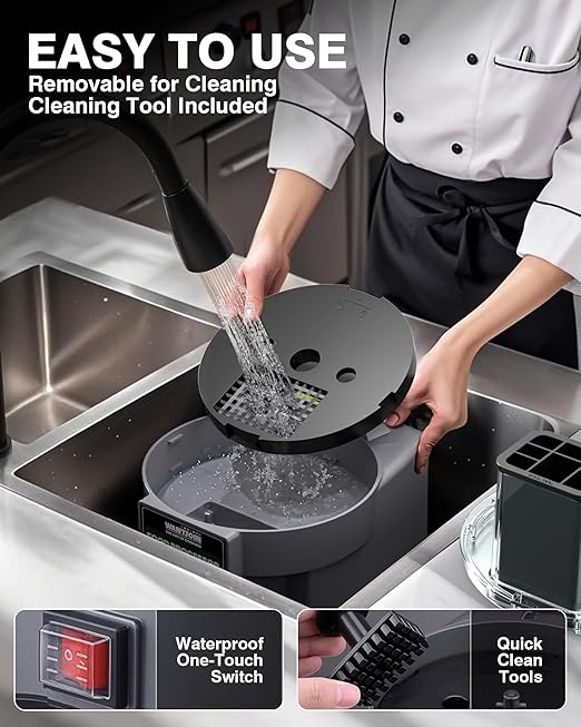 WantJoin 5 in 1 Electric Vegetable Chopper - Multifunctional Commercial Food Processor with Stainless Steel Blades for Slicing(2.5mm), Dicing(6/8/12mm), Chopping(2.5mm), Shredding