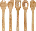 5PCS Hedgehog Wooden Cooking Spoons Kitchen Decor Hedgehog Gifts for Women Men Hedgehog Lovers Birthday Gifts Party Favors Housewarming Wedding Bamboo Cooking Spoons for Everyday Use