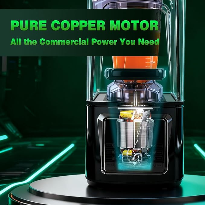 VONCI 2200W Commercial Blender With Sound Enclosure, 85OZ Large Capacity Quiet Blender For Smoothies, Heavy Duty Industrial Blenders For Restaurant, Perfect For Kitchen, Ice Crush, Milk Shake, Fruits