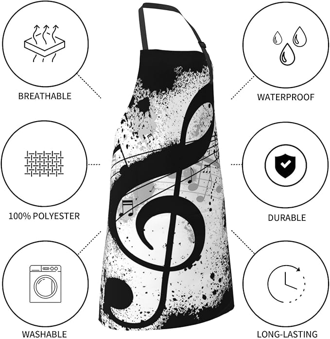 Apron Bib with 2 Pockets and Adjustable Neck Waterproof Kitchen Cooking Gardening Chef Aprons for Women Men