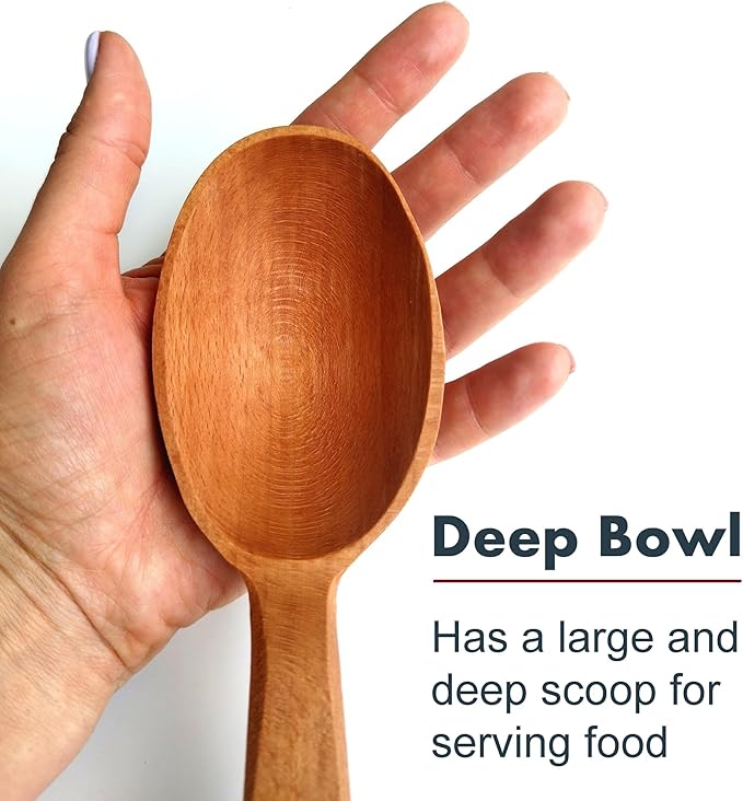 18" Long Wooden Paddle and 14" Large Wooden Spoon Bundle. Heavy Duty Wooden Spoons For Cooking In Big Pots - Brewing, Canning, Crawfish Boil, Stirring & Mixing.