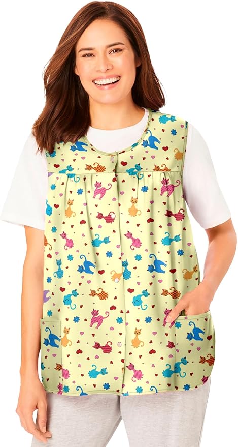 Only Necessities Plus Size Snap-Front Apron