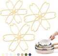 iPROTECT - Stack Expert | Multi-Purpose BPA-Free Silicone Pans & Pots Protector. Set of 3. Trivets for All Cookware Sizes, Protects Coating & Scratches, Dishwasher Safe (Lemon Yellow, S&L)