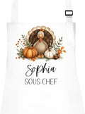 Personalized Thanksgiving Kitchen Apron Set, Family Matching Cooking Aprons, Holiday Cooking & Baking Gift