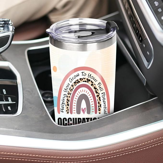 Occupational Therapy Tumbler 20oz - with Straw and Lid, Occupational Therapy Appreciation Gifts For Women Men, OT Therapist Coffee Cup For Assistant Coworker Work Accessories